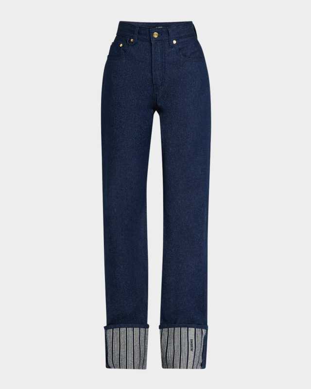 De-Nimes Wide-Leg Denim Pants